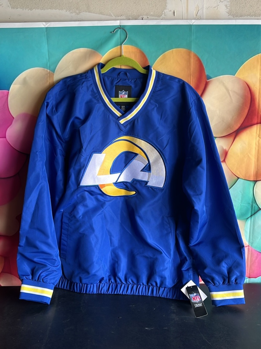 NFL Los Angeles Rams Men’s Windbreaker Jacket - Royal Blue & Yellow